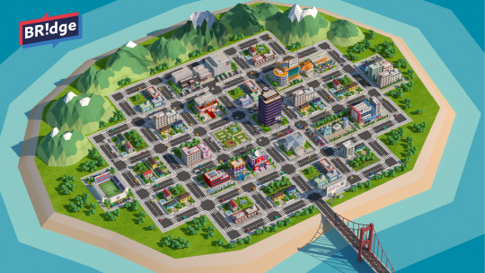 보령제약의 온라인 마케팅 의료정보채널 '브릿지'에 있는 3D가상 공간 비알타운. 보령제약 제공